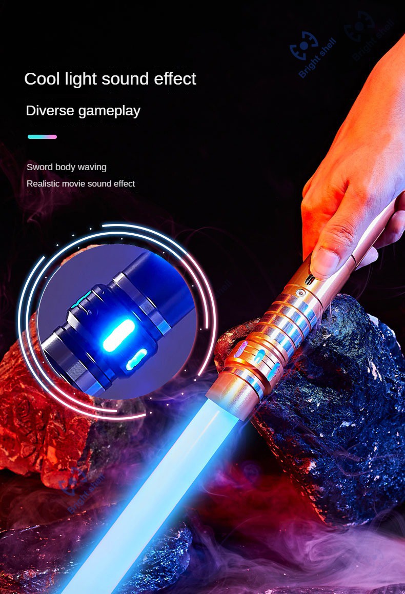 Metal Lightsaber Sword Toys RGB Light Saber 15Color Change Kids Soundfonts Force FX FOC Blaster Toys Jedi Sword Gift
