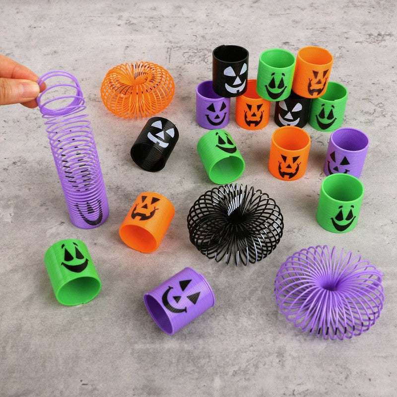 12/36pcs Halloween Coil Springs Toys Kids Halloween Party Favors Trick or Treat Gifts Boy Girl Birthday Goodie Bag Bucket Filler