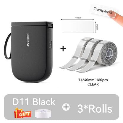 Mini Impressora de Etiquetas Portátil NIIMBOT D11 Nova Versão 300DPI Bluetooth Sem Fio Máquina de Etiquetas Impressora de Adesivos para Cozinha e Crachás