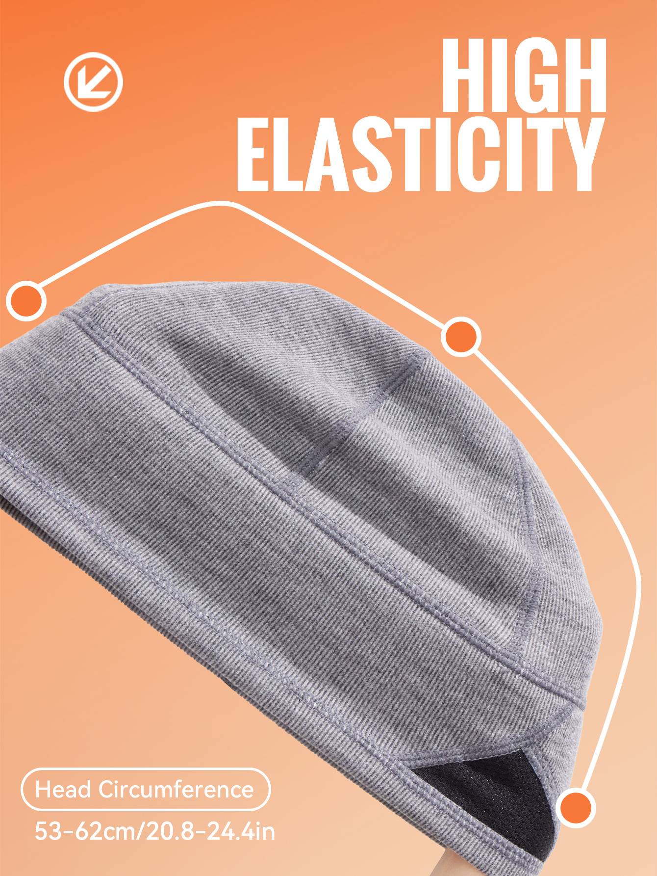 WRELS Warm Beanie Knitted Skull Cap Fashion Winter Hat Thermal Fleece Lined Sports Hat Windproof Sweat Absorbing Sports Hat