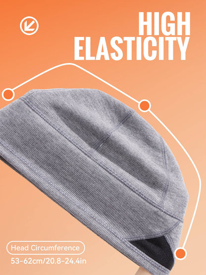 WRELS Warm Beanie Knitted Skull Cap Fashion Winter Hat Thermal Fleece Lined Sports Hat Windproof Sweat Absorbing Sports Hat