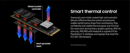 SSD SAMSUNG 990 PRO 4 TB PCIe 4.0 M.2 2280 Interno de Estado Sólido para Computação de Ponta Jogos Workstation de Uso Intenso