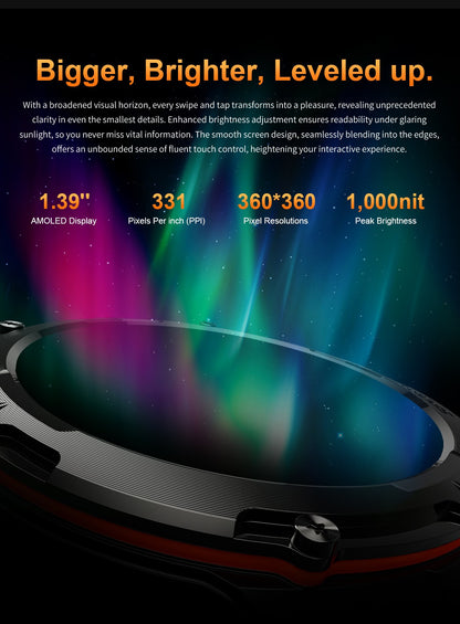 2026 Popular Outdoors GPS Sports Smart Watch Masculino Tela AMOLED Bússola à Prova D'água 500mAh NFC Chamada HD Smart Watch Para Homens T-REX 3