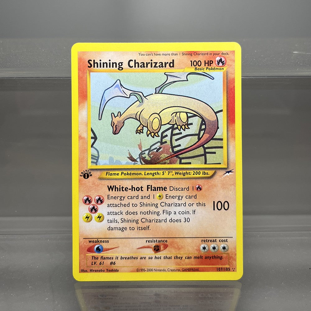 Cartas Pokémon de 1996 da 1ª Edição Base Set, Cartas Flash Únicas, Charizard Brilhante, Lugia, Wigglytuff, Cartas Colecionáveis, Cartas Proxy PTCG