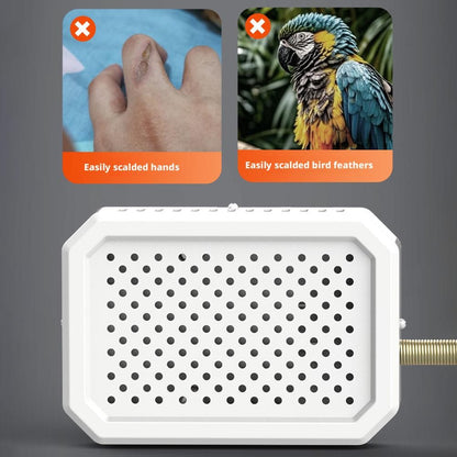 Aquecedor de Gaiola de Pássaro Seguro Controle de Temperatura Constante Economia de Energia Impermeável à Prova de Poeira Resistente à Mordida Suporte Ajustável para M6R6