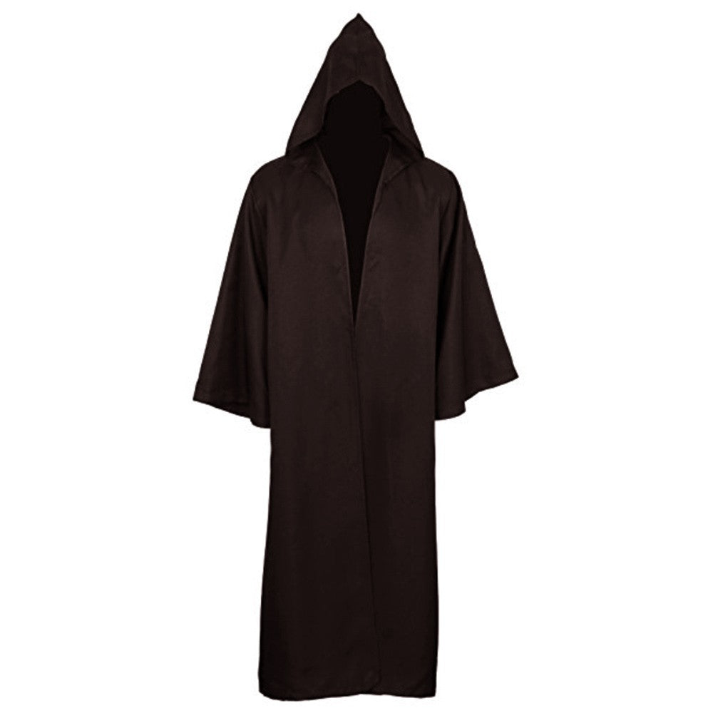 Black Cape Cloak Warrior Costume for Adults Vampire Cape with Hood Adult Halloween Cosplay Vampire Christmas Costume Robe Cape
