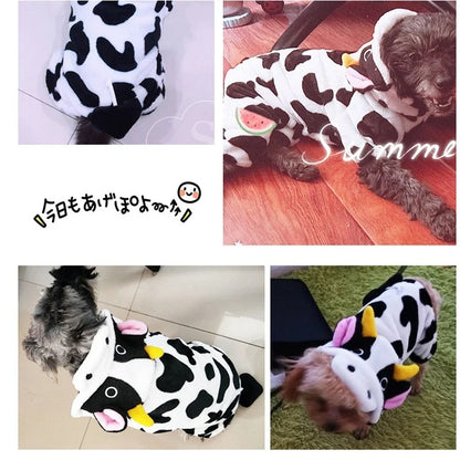 Roupa de Cachorro Macia e Quente de Fleece para Cães Jumpsuits Roupa de Pet para Cães Pequenos Gatos Filhotes Casacos com Capuz Fantasia Chihuahua Yorkshire