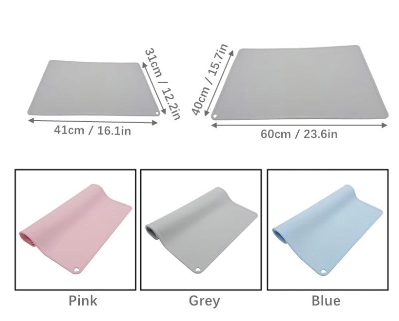 High Quality Waterproof Non-slip Pet Mat Dog Feeding Pad Easy To Clean Silicone Pet Food Mat, Table Mat, Large Placemat