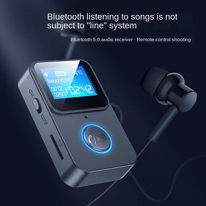 Bluetooth 5.0 Audio Receiver Support TF Card MP3 Player Lossless FM Transmitter Remote Control Wireless Audio Adapter Walkman