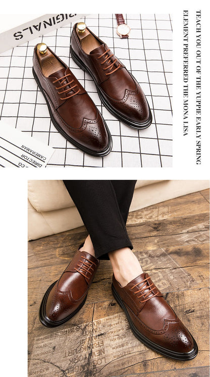 High Quality Men's Dress Shoes Classic Formal Oxford Leather Shoes Men Casual Brogues Business Shoes Man Loafers