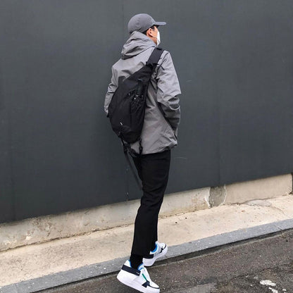 Large Capacity Men's Chest Pack Casual Hip Hop Travel Unisex Crossbody Bag High Quality Nylon Storage Shoulder Bag Free Shipping