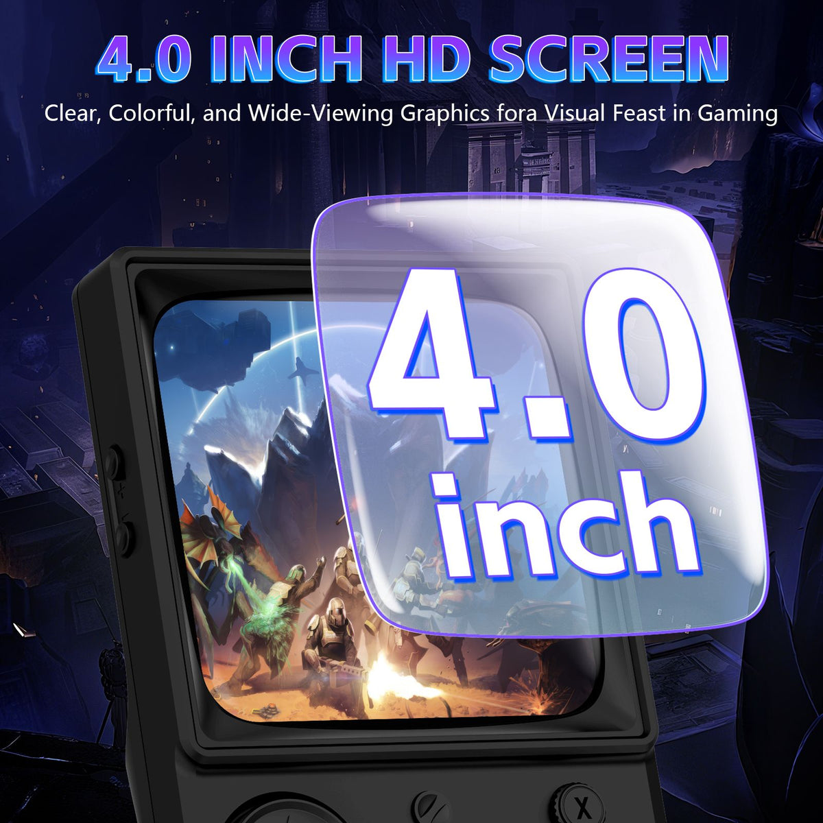 AISLPC RG45 Retro Handheld Game Console 4.0'' IPS Screen 64/128GB Supports 5G Portable Pocket Video Player