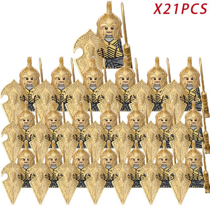 Lord of the Rings Elfos Orcs Exército Anões Rohan Mini Bonecos de Ação Blocos de Montar Brinquedos para Crianças Presente de Aniversário