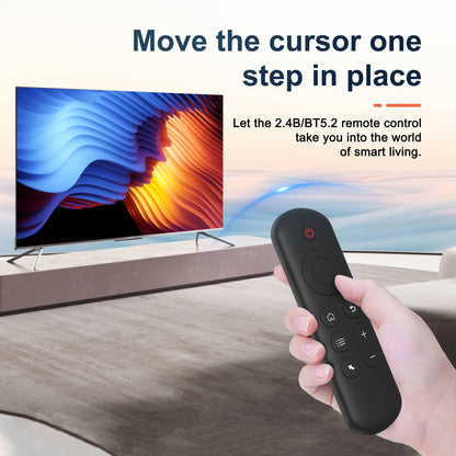 Mouse de Voz Aéreo Sem Fio 2 em 1 Teclado Mini Bluetooth 2.4G Recarregável Controle Remoto com Aprendizado IR para Smart TV Android TV Box