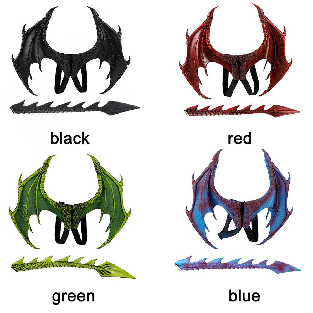 Animal Cospty Dragon Costume Purim Christmas Gift Carnival Party Cosplay Set Wing and Tail faucet Costume