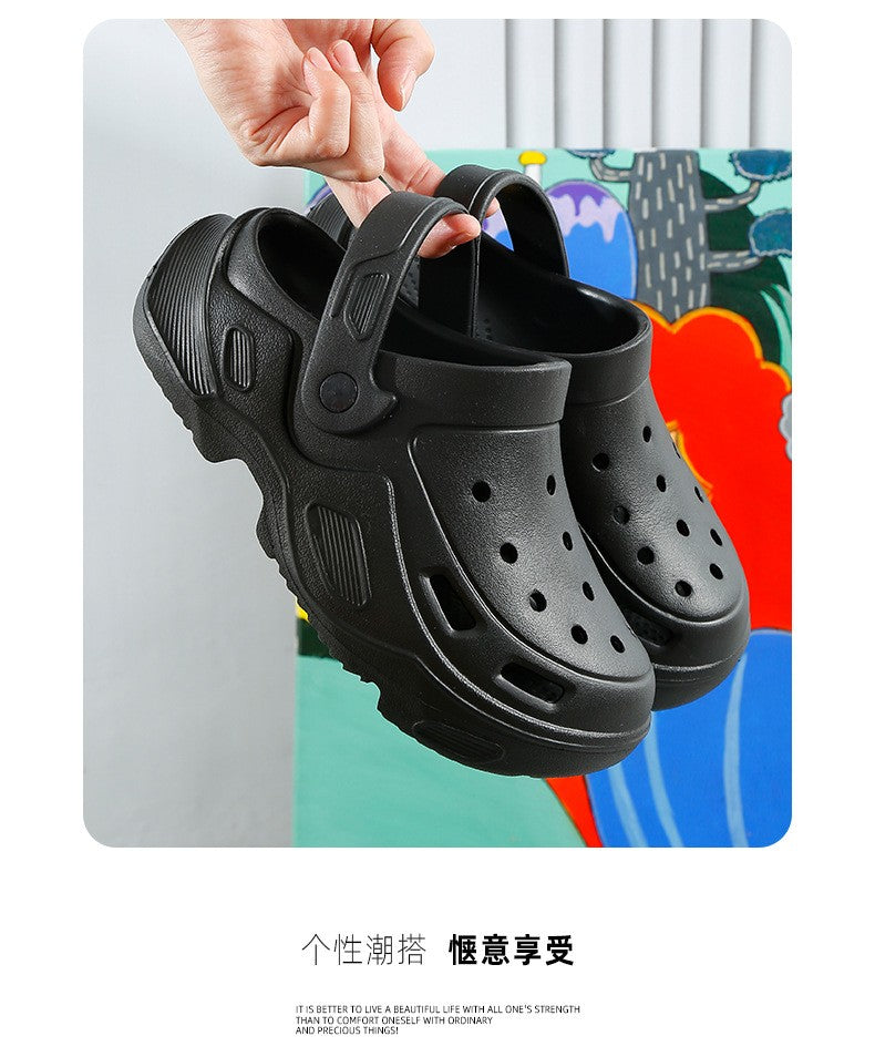 New Clogs Shoes For Women Men Platform High-heeled Outdoor EVA Non-slip Waterproof Sandals Comfortable Soft Heightening Shoes