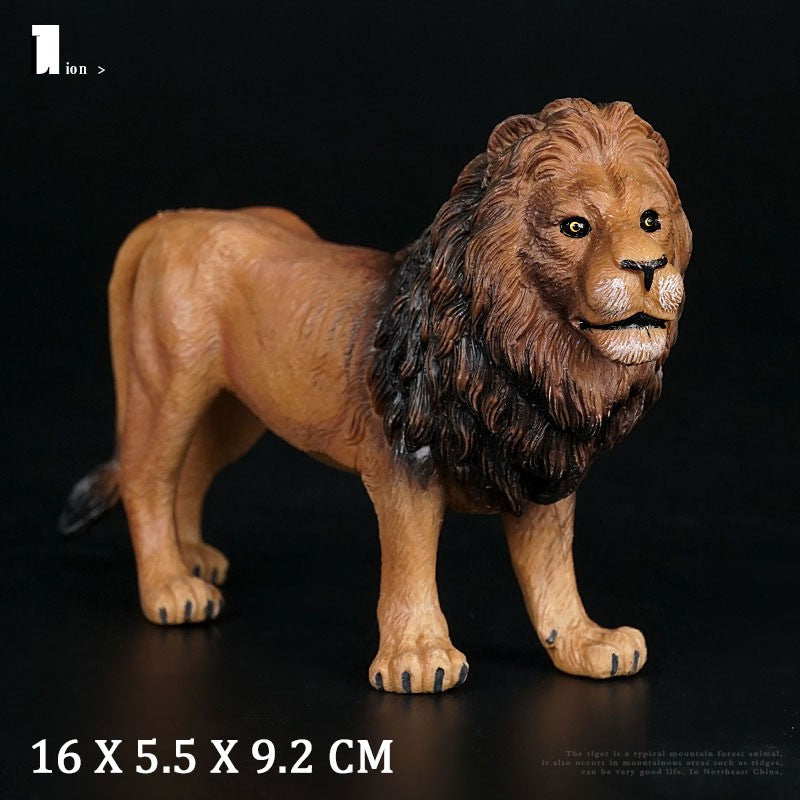 Simulation Wild Animal Elephant Lion Graffe Brown Bear Action Figures Wildlife Sika Deer Hippo Zebra Crocodile Figurines Kid Toy