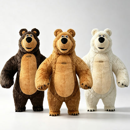 Inflatable Masha Bear Mascot Costume, A Walking Cartoon Doll Costume Suitable For Role-Playing, Applicable To Commercial Promoti