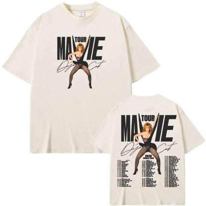 Doja Cat T Shirt Ma Vie World Tour 2025-2026 Summer Hip HopTee-shirt Sleeve Korean Cotton High Quality Clothing Female/Male Tops