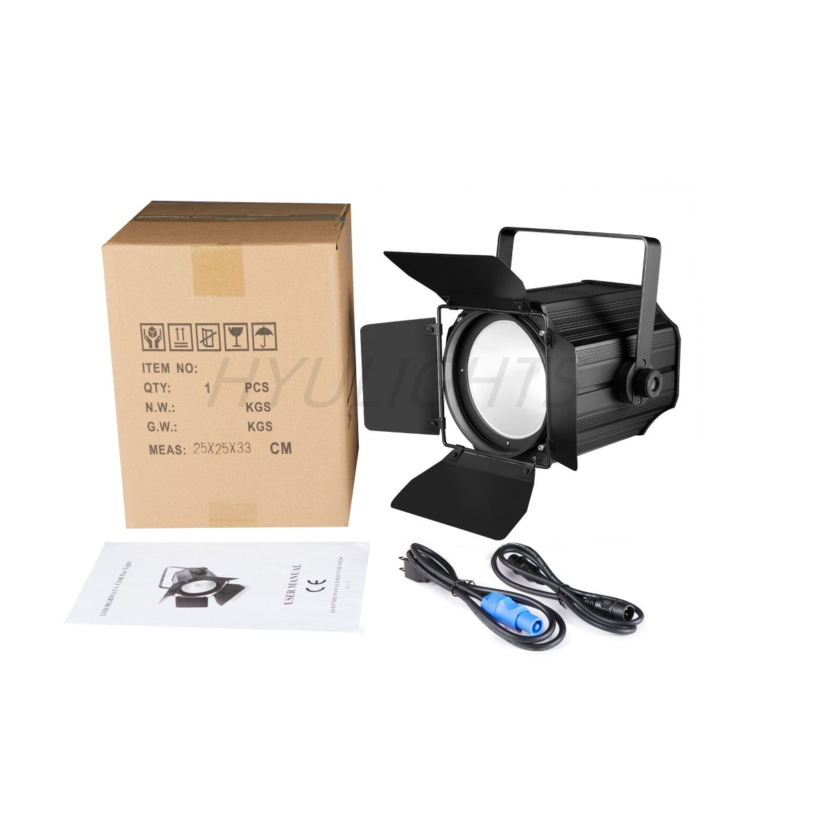 300W COB LED Par Light  Barn Doors 2IN1 Cold White + Warm White   Led Beam Wash Strobe 6IN1 RGBWA+UV Effect Stage Lighting