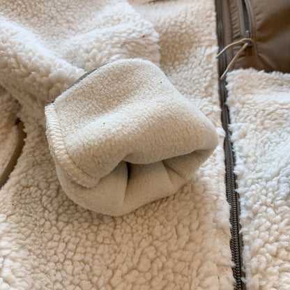 Motorcycle Outdoor Fleece Jacket For Men/Women Double Sided Fleece Thickened Plush Rider Cycling Suit Lamb Wool Windproof Jacket