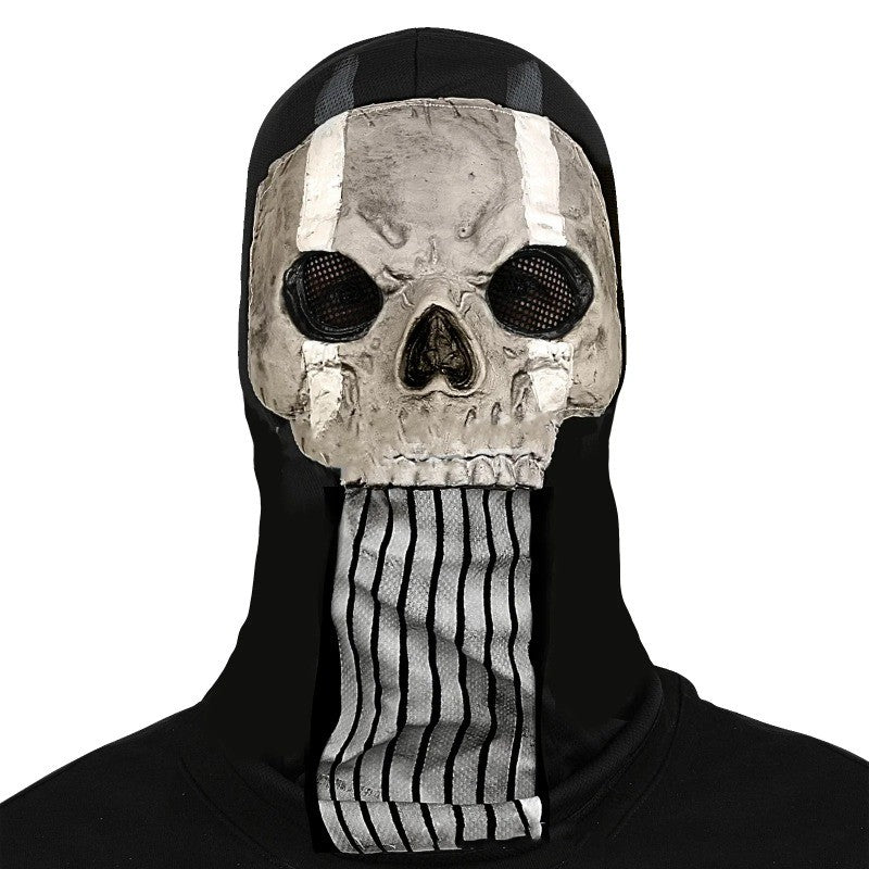 Ghost Skull Head Mask Latex Cod Skeleton Modern Warfare Scary Halloween Cosplay Props Toys for Teen Men Party Decoration