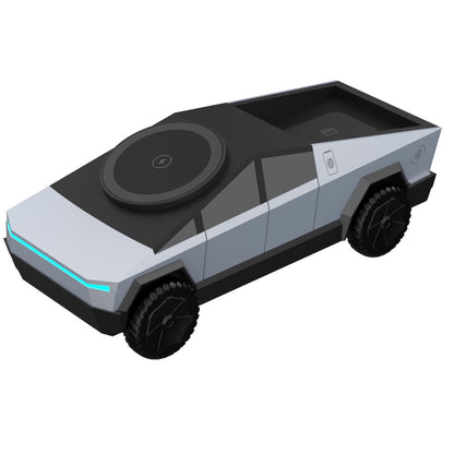 Suporte de Mesa Cybertruck Qi2 3 em 1 Base de Carregamento Sem Fio CyberDock para iPhone 16 15 14 Pro Max, AirPods, IWatch