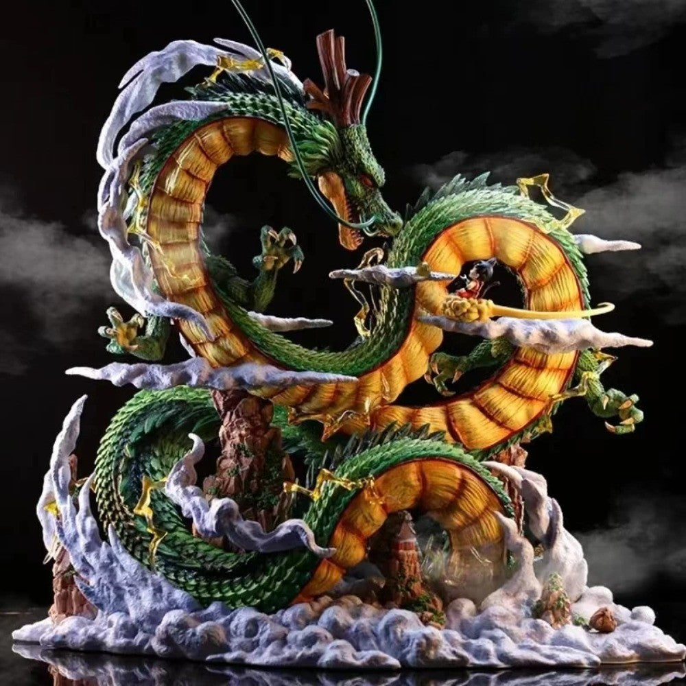 22cm Dragon Ball Anime Figura Shenron Figura Goku E Shenron Estatueta Pvc Modelo De Coleção Decoração Brinquedos Presentes
