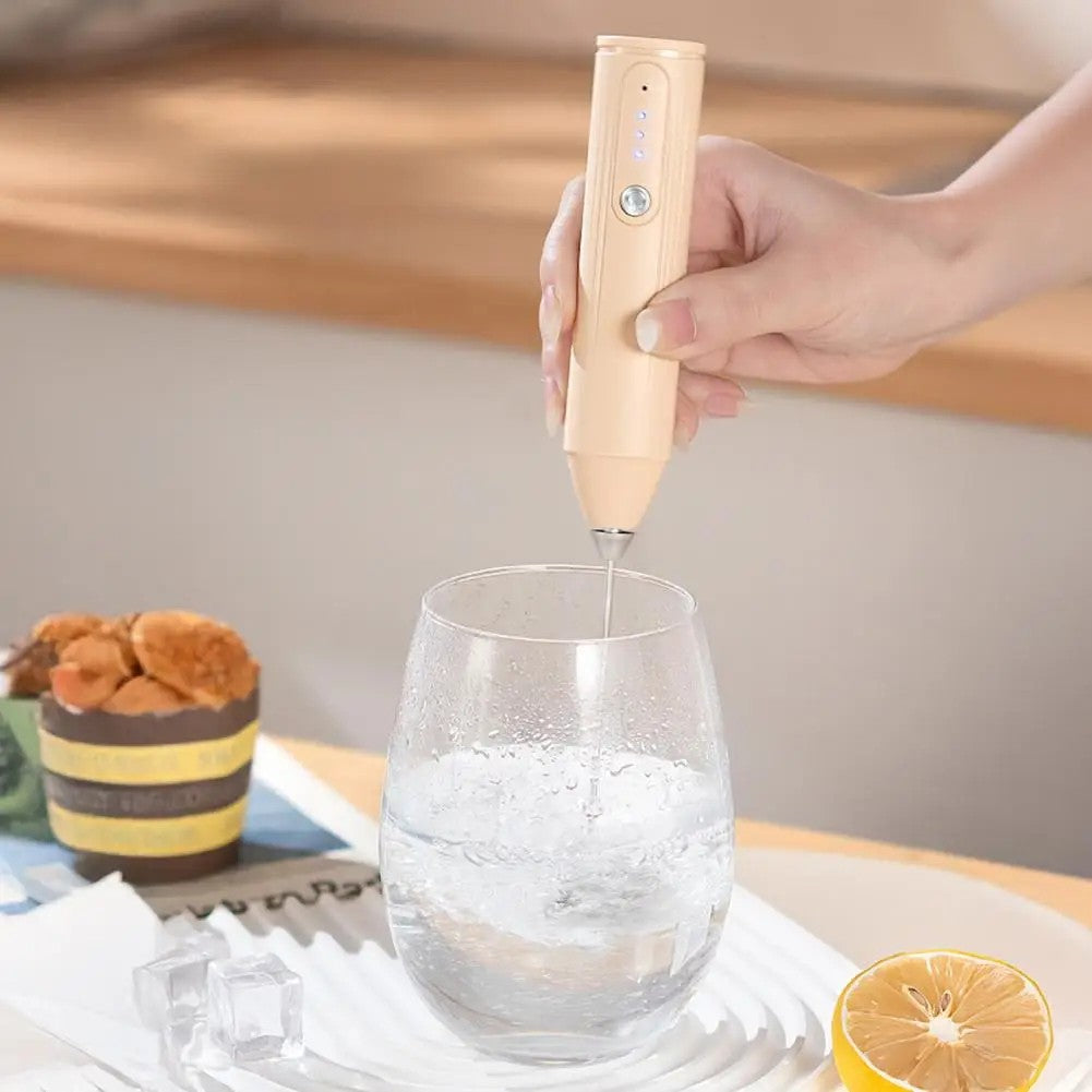 Máquina de café portátil, batedor de ovos portátil, batedor de bebidas recarregável de 3 velocidades, batedor de geleia, espumador de leite, misturador de alimentos para cozinha doméstica