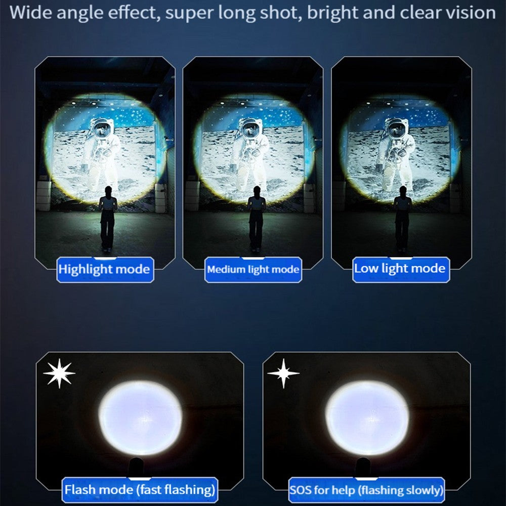 Super Bright Spotlight Long Range LED Flashlight With 26800 Parallel Battery Rechargeable Lamp Tactical Torch Waterproof Lantern