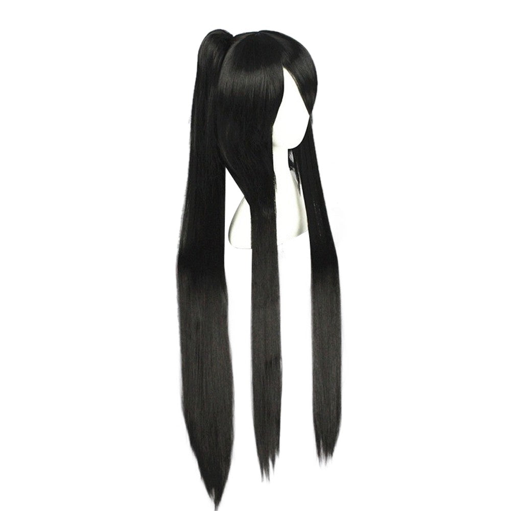 HAIRJOY Perucas sintéticas de cosplay de cabelo longo rabo de cavalo preto roxo vermelho cinza de fibra de alta temperatura