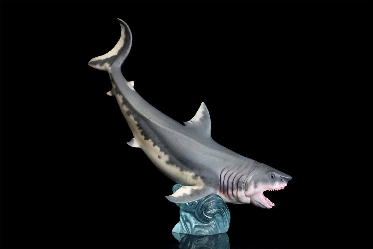 HAOLONGGOOD Megalodon Modelo Coleção de Tubarão Marinho Decoração de Mesa Realista Animal Marinho Pré-histórico Presente de Aniversário para Adultos