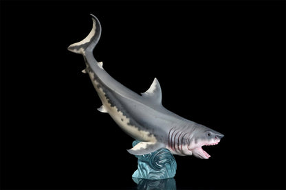 HAOLONGGOOD Megalodon Modelo Coleção de Tubarão Marinho Decoração de Mesa Realista Animal Marinho Pré-histórico Presente de Aniversário para Adultos