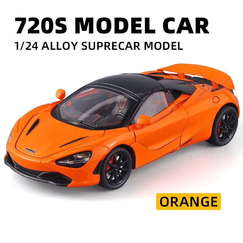 Mclaren 720s 1:24 Super Carro Esportivo Som e Luz Miniaturas Liga Fundido Modelo de Carro Presentes Para Namorado Brinquedos Para Crianças Presente Metal