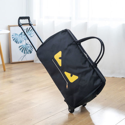 24inch Capacity Travel Trolley Luggage Storage Bag With Wheels Waterproof Pulley Portable Collapsible Expandable Fashion Clothes