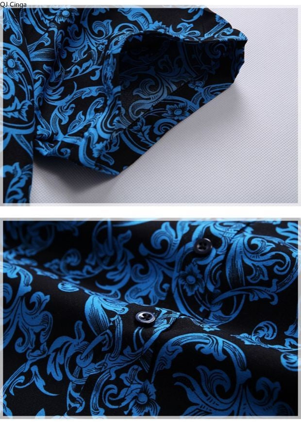 New Summer Men's Short-sleeved Printed Shirts, Turn-down Collar Single-breasted Hawaiian/vacation Shirt, Asian Sizes M-7XL.