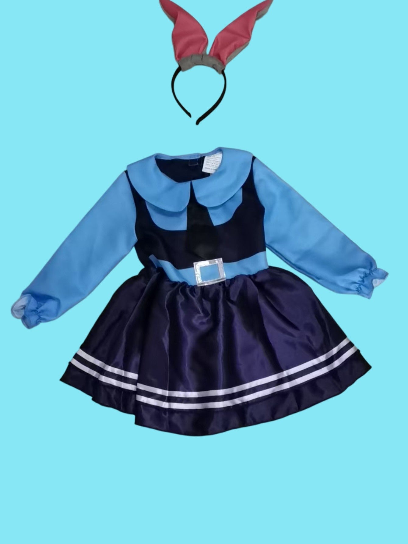 Kids Anime Rabbit Ear Cosplay Dress Costume Set