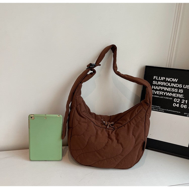 New Commuting Crossbody Bags for Women Fashion Texture and Simple Hobo Shoulder Bag Large Capacity Versatile Bags for Travel