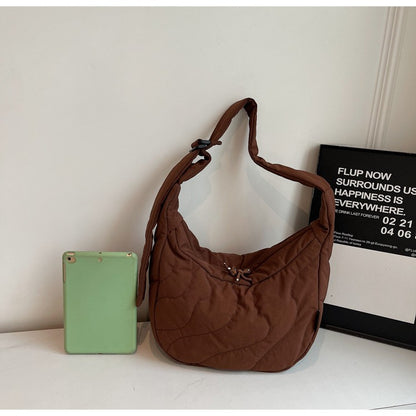 New Commuting Crossbody Bags for Women Fashion Texture and Simple Hobo Shoulder Bag Large Capacity Versatile Bags for Travel