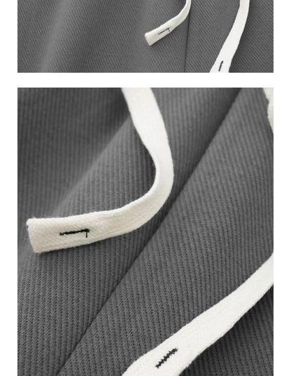 Men's Casual Pants Solid Elastic Waist Pocket Drawstring Loose Straight Sports Versatile Trouser Male Sweatpant Solid Breathable