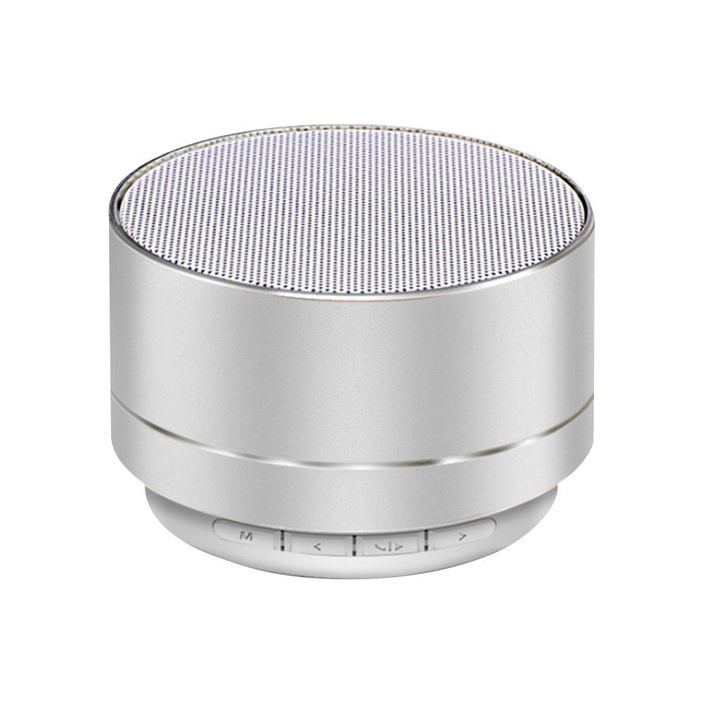 Mini Caixa de Som Portátil Bluetooth Sem Fio de Metal com Luz LED, Subwoofer, Suporte para Cartão TF e Carregamento USB para PC e Laptop