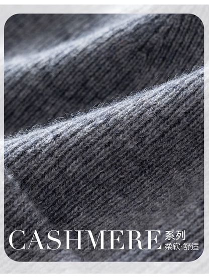 Autumn Winter New 100% Cashmere Hat Women's One-Line Hat Knitted Hat Wool Hat Ear Protection High-Quality Couple Hat