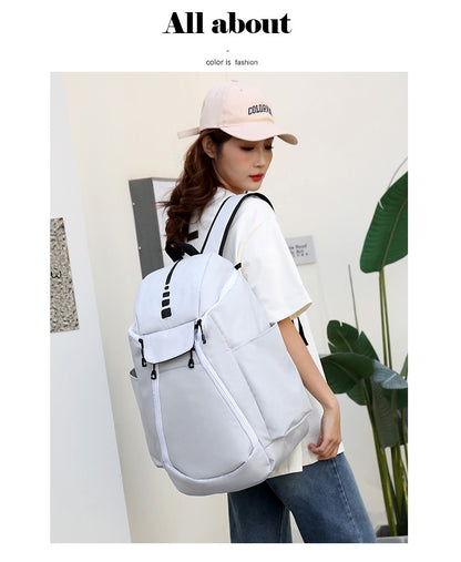 Mochila de basquete de grande capacidade com logotipo personalizado, bolsa de treinamento multifuncional para atividades ao ar livre com número impresso, bolsa esportiva de basquete e futebol