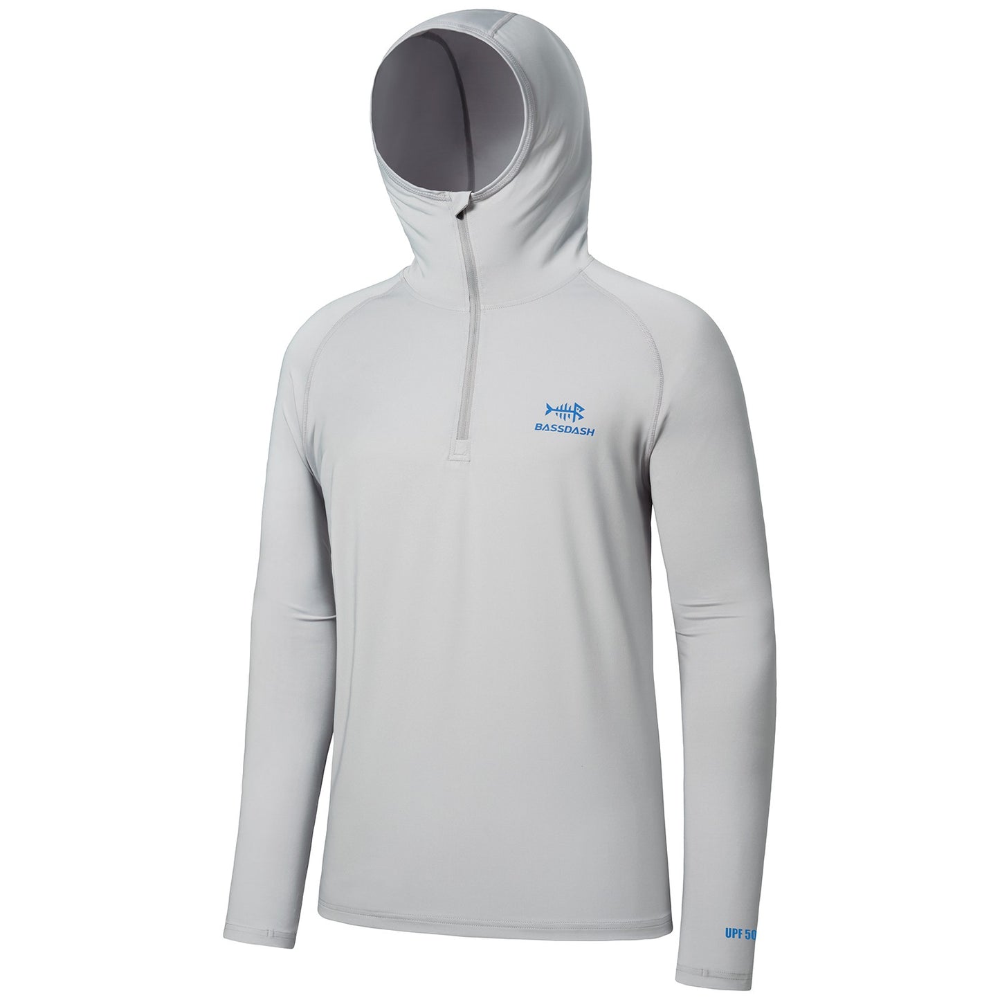 Camisa de Pesca Masculina BASSDASH com Zíper 1/4 UPF 50+ Secagem Rápida Manga Longa Proteção Solar FS24M