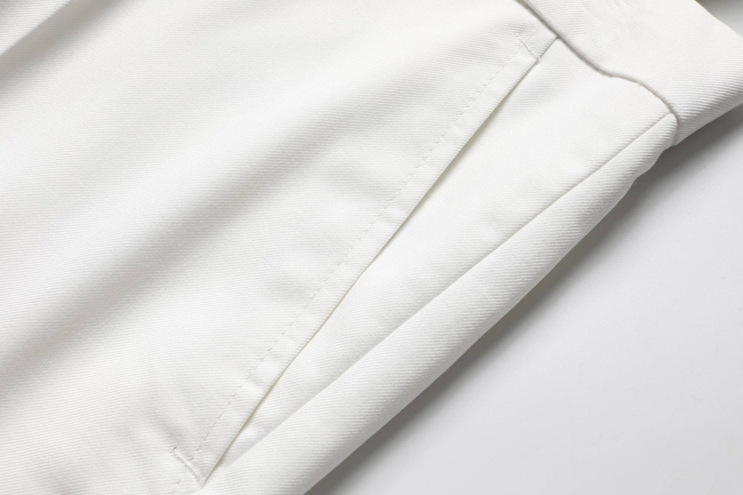 Men's Three-Piece White Suit, Anti-Wrinkle, No-Iron, Anti-Stick Fur Business Formal Suit, Four-Season Workplace Work Clothing Dr