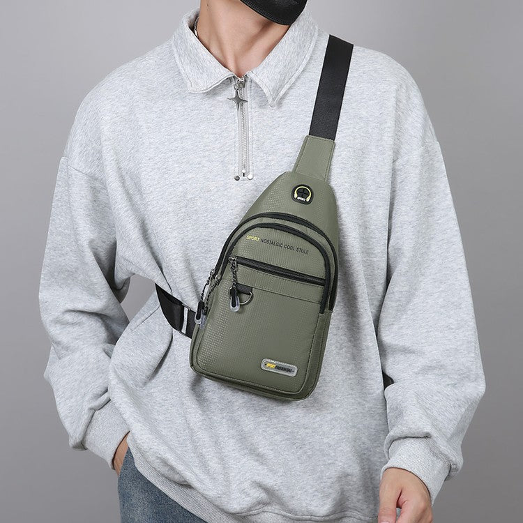 Men's chest bag - multifunctional multi compartment chest bag, durable nylon for outdoor travel, hiking and daily use, sports de