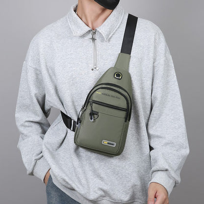 Men's chest bag - multifunctional multi compartment chest bag, durable nylon for outdoor travel, hiking and daily use, sports de
