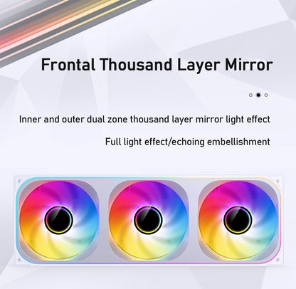 Jonsbo ZB-120/240/360 Computer Case Fan 5V ARGB 120mm Water-Cooled CPU Cooling Fan PWM ZB-360BR Forward/Reverse Fan Kits