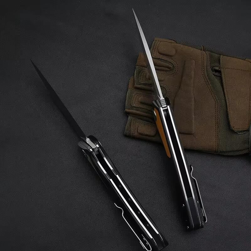 Petrified Fish PF838 Folding Knife Jackknife D2 Steel Outdoor Camping Hunting Hiking EDC Tool Ball Bearing G10 Handle Knives
