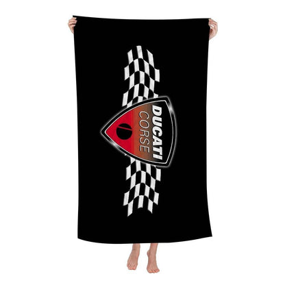 Ducati Motorcycle LOGO Beach Towel For Kids Personalized Bath Towel Pool Towel Vacation Gift Picnic Towel Party Gift